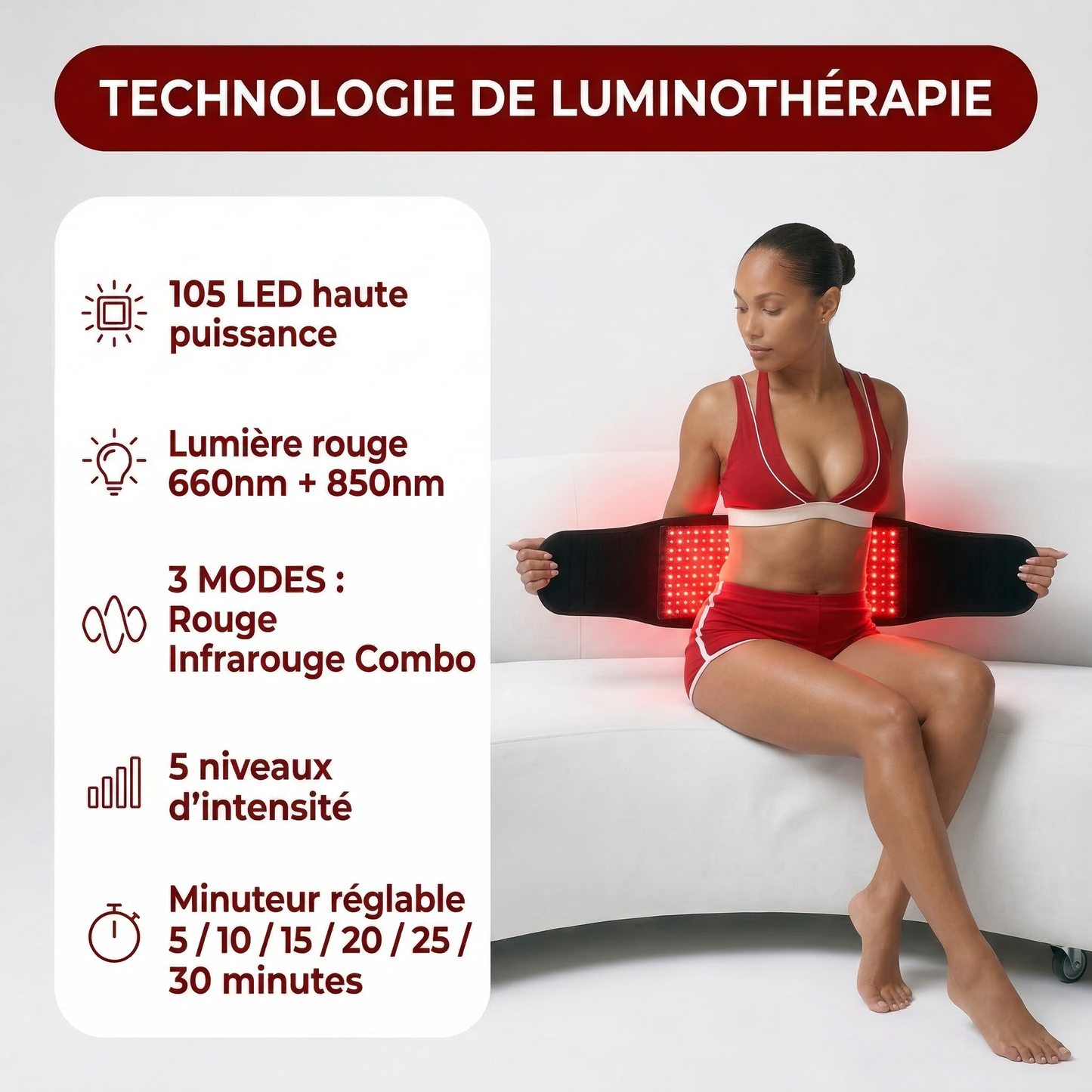 RedBurn pro – Ceinture de luminothérapie