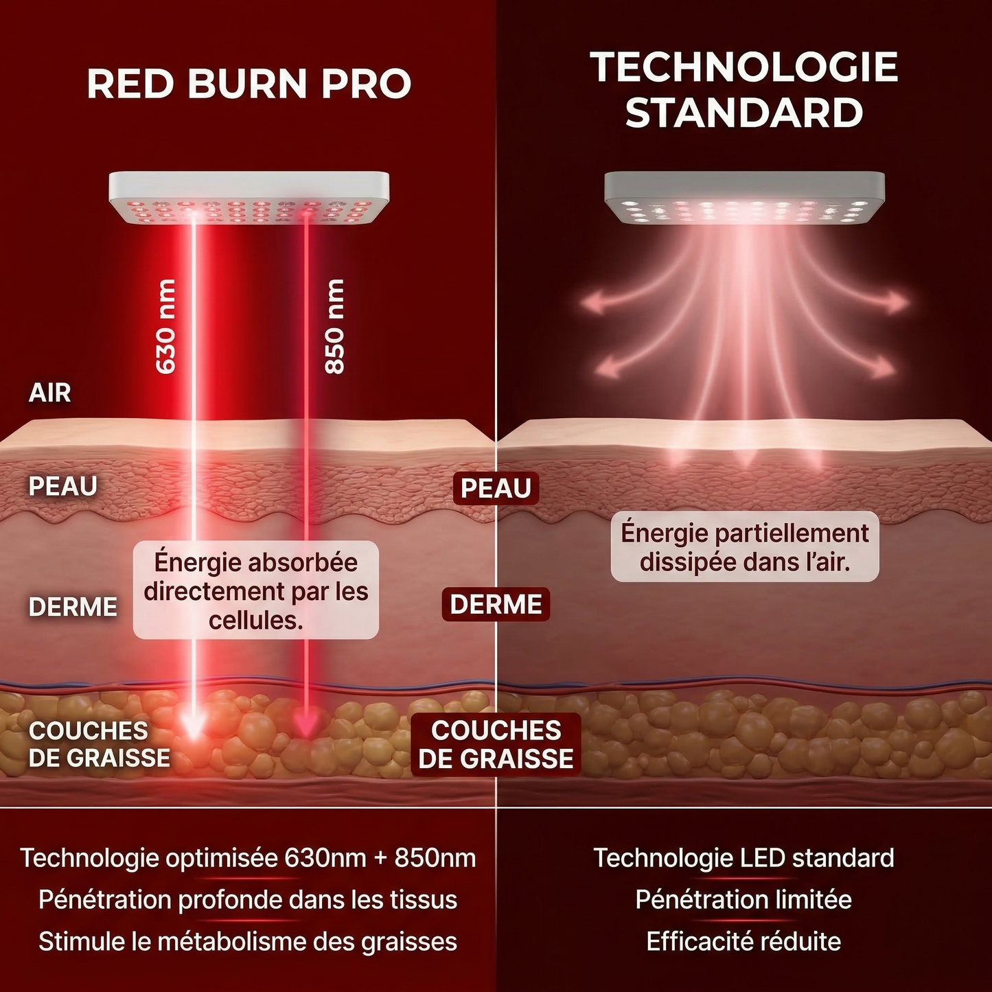 RedBurn pro – Ceinture de luminothérapie