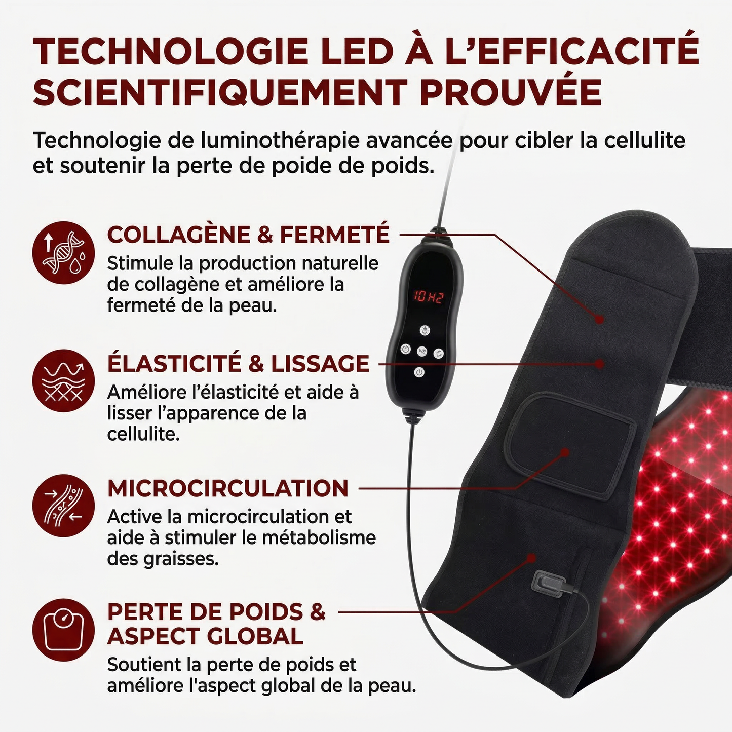 RedBurn pro – Ceinture de luminothérapie